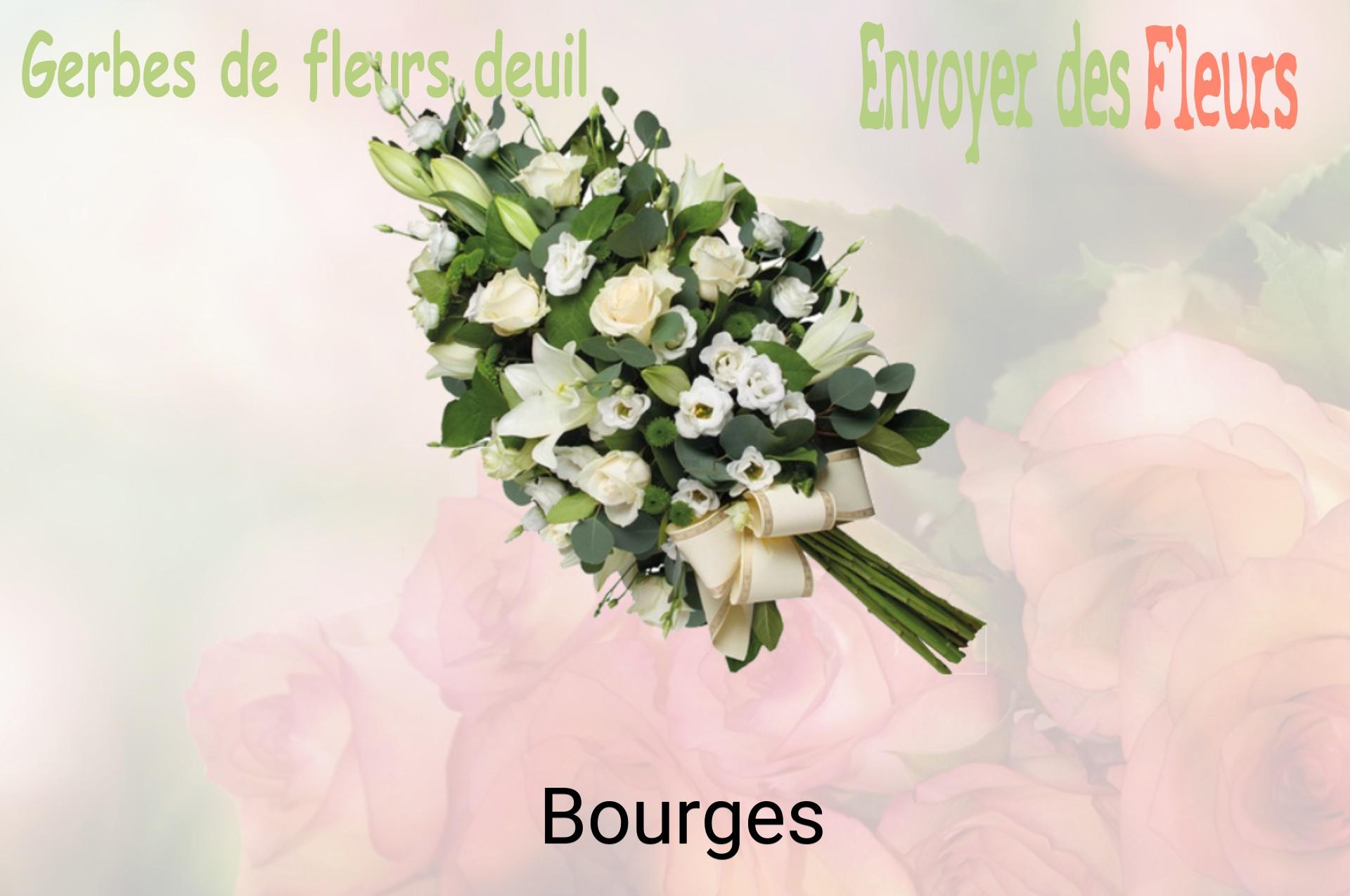 Gerbe de fleurs de deuil livrée à Bourges